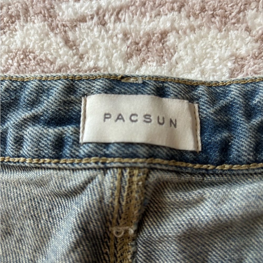 Pacsun Casey Low Rise Baggy Jeans Medium Indigo Tint - Picture 5 of 8